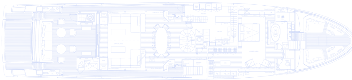 Main deck plan, bow to the right